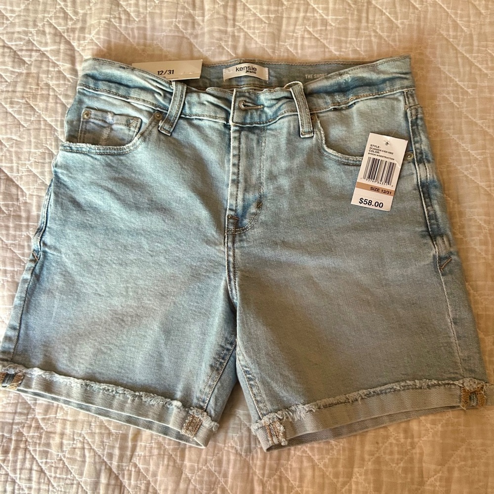Kenzie Jean shorts. New with tags. Small - 14” waist and 14” inseam.